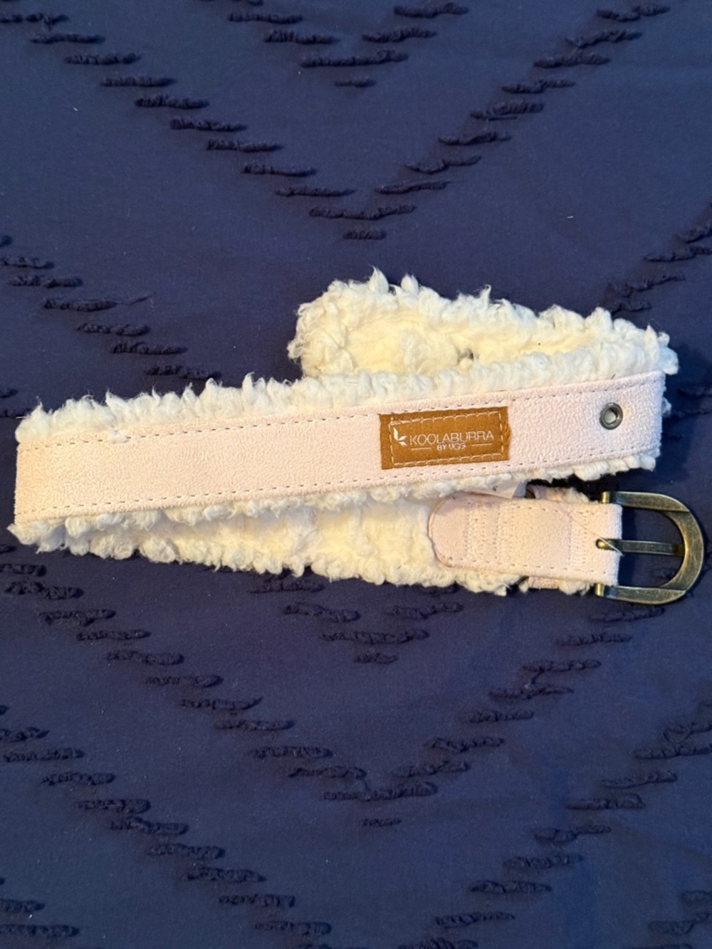 Koolaburra Pale Pink Faux-Shearling Dog Collar